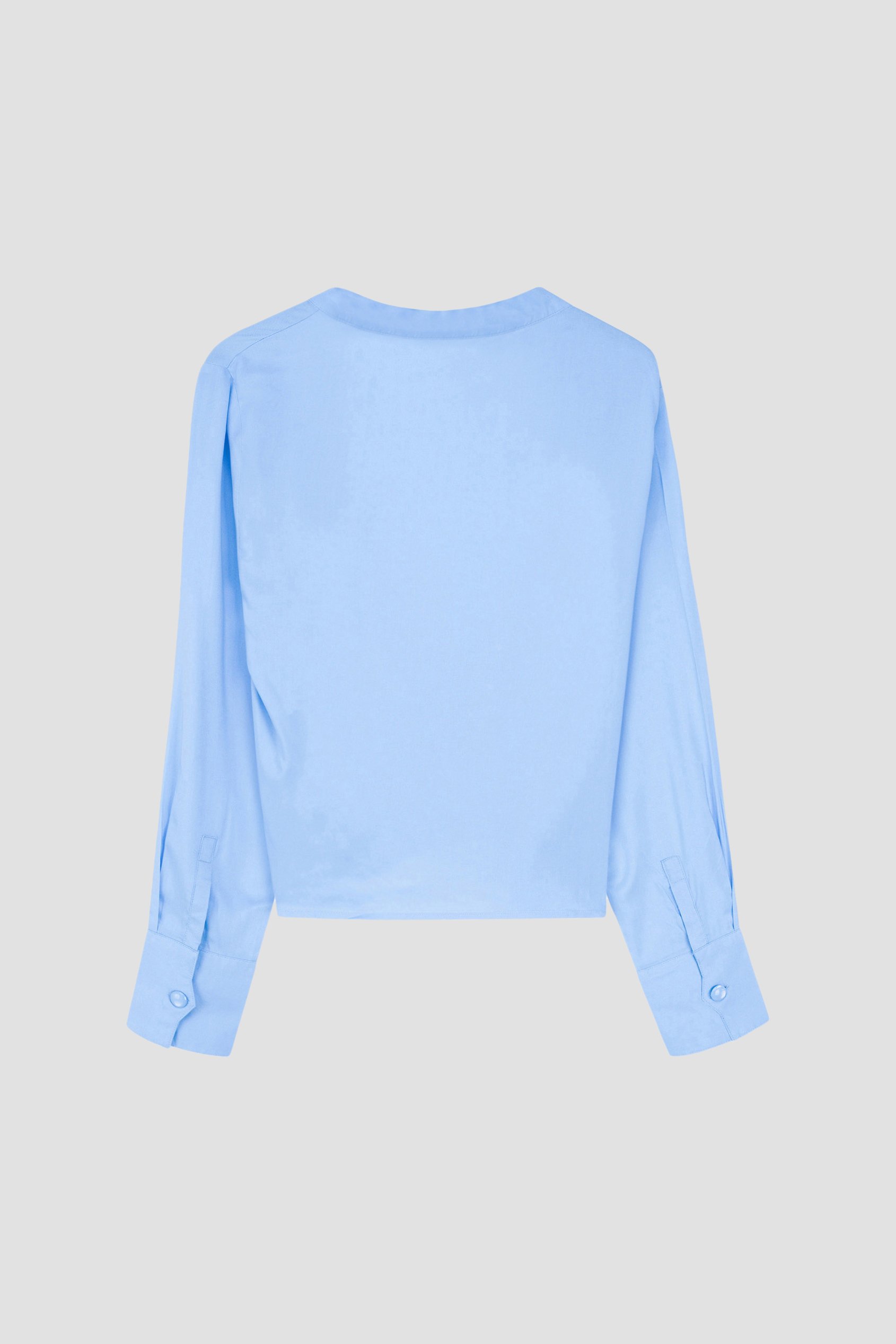 Long Sleeves Wrap Blouse