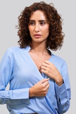 Long Sleeves Wrap Blouse