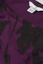 Brush Print One-Shoulder Ruffled Cutout Dress