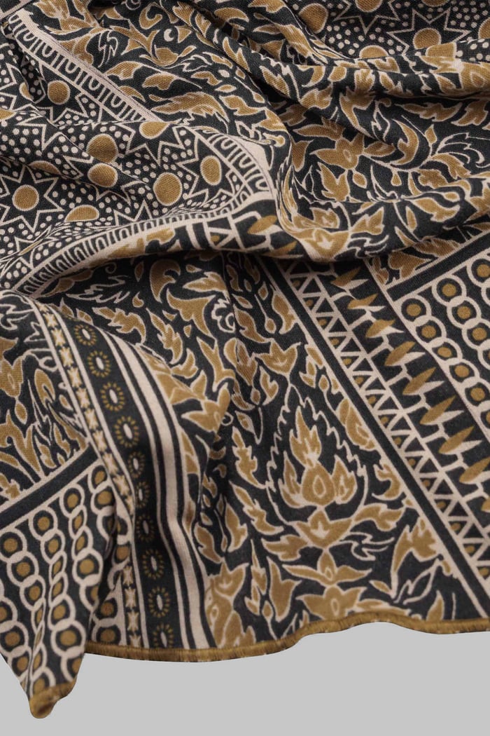 Asymmetric Printed Jersey Mini Skirt