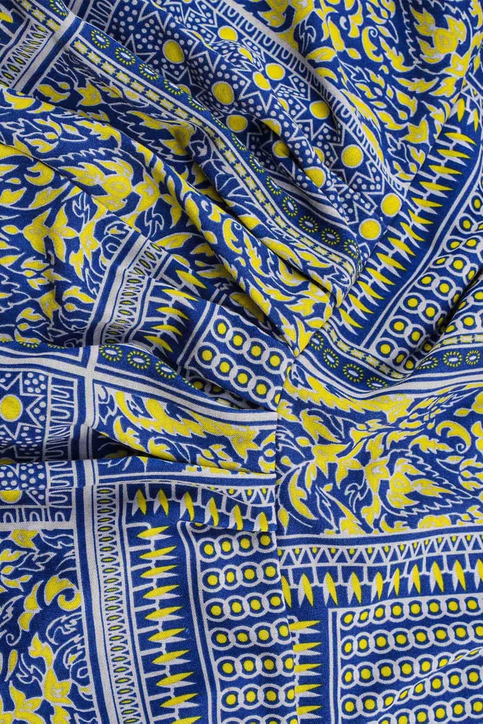 Asymmetric Printed Jersey Mini Skirt