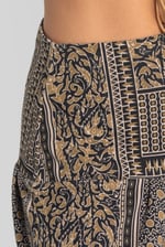Asymmetric Printed Jersey Mini Skirt