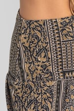 Asymmetric Printed Jersey Mini Skirt