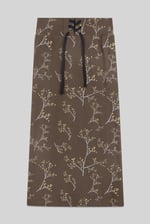 Women High Waist Lace Up A-Line Midi Skirt