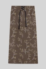 Women High Waist Lace Up A-Line Midi Skirt