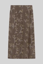 Women High Waist Lace Up A-Line Midi Skirt