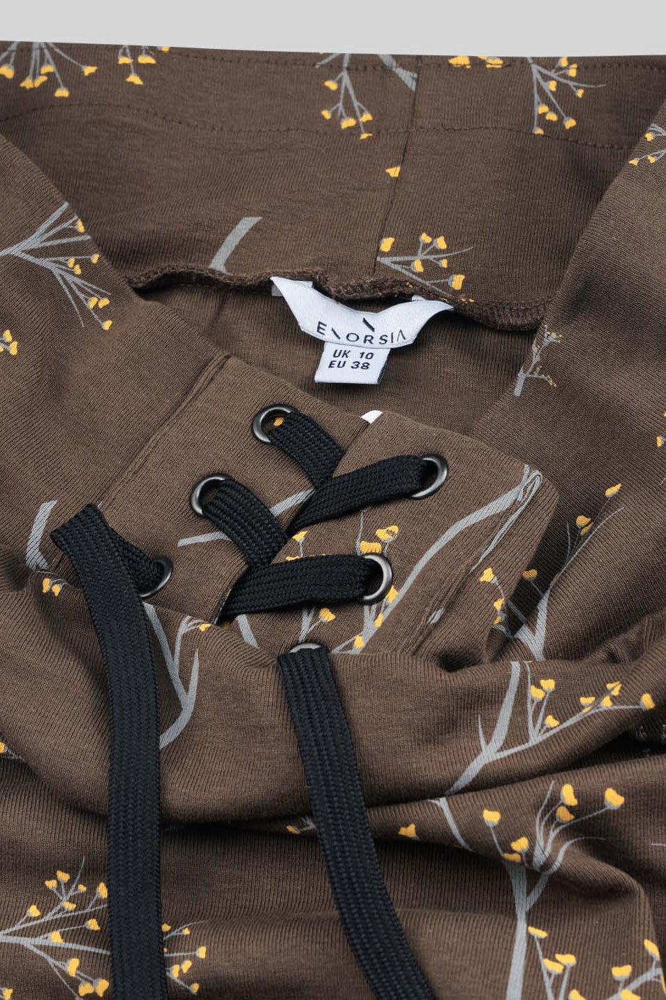 Women High Waist Lace Up A-Line Midi Skirt