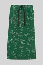 Women High Waist Lace Up A-Line Midi Skirt