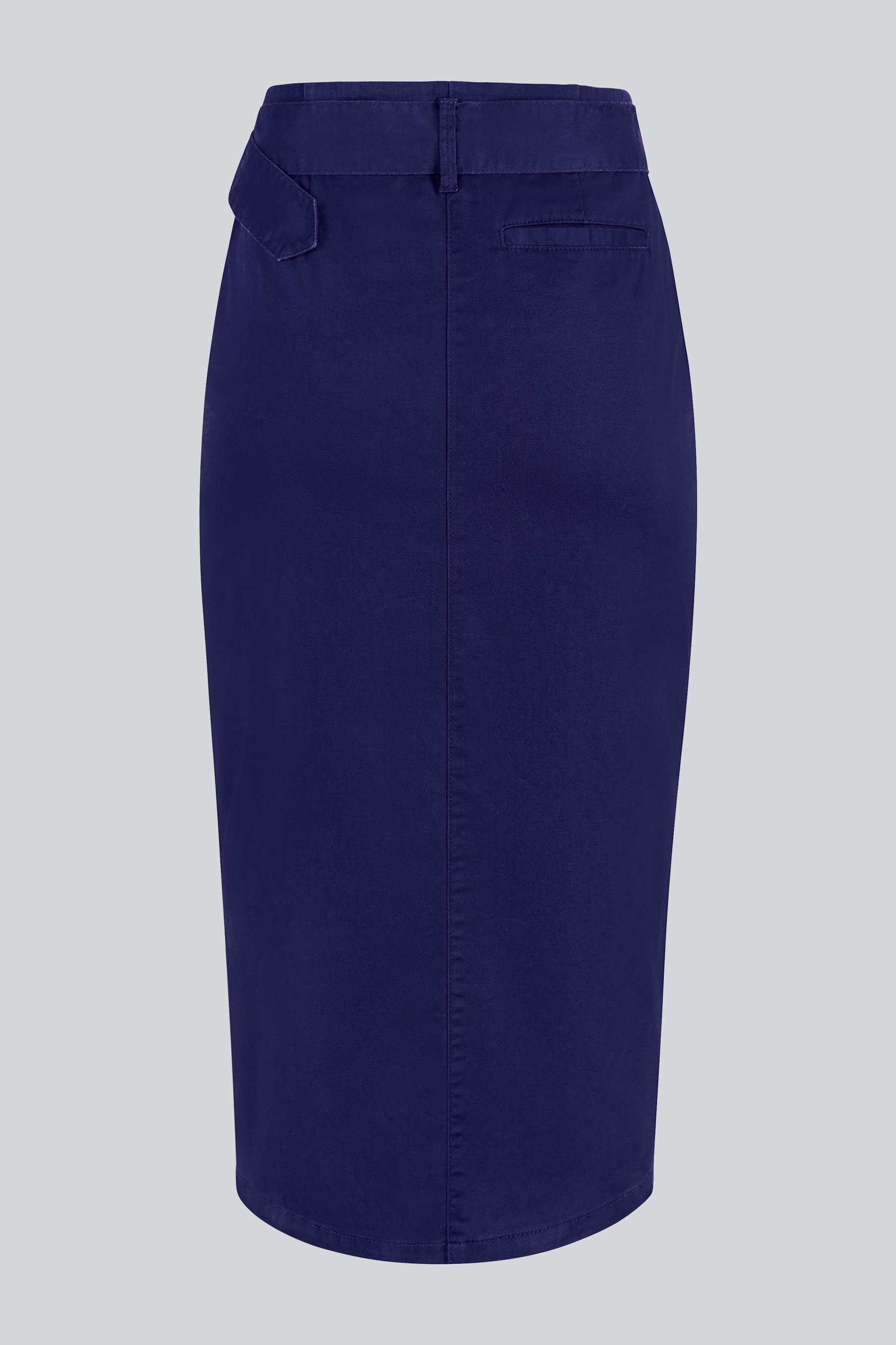 Button Detail Midaxi Skirt with Buckle Belt