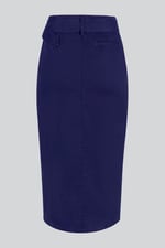 Button Detail Midaxi Skirt with Buckle Belt