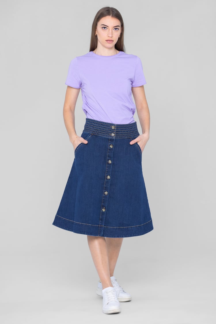 A-Line Midi Skirt