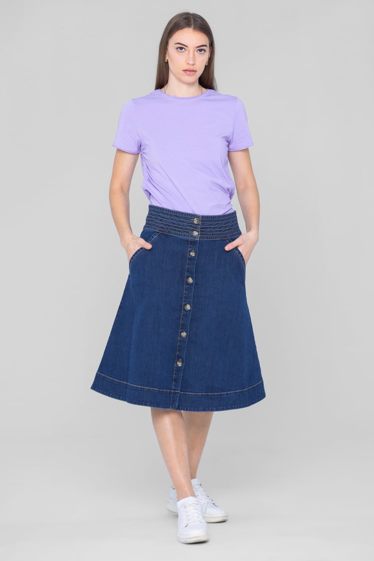 A-Line Midi Skirt