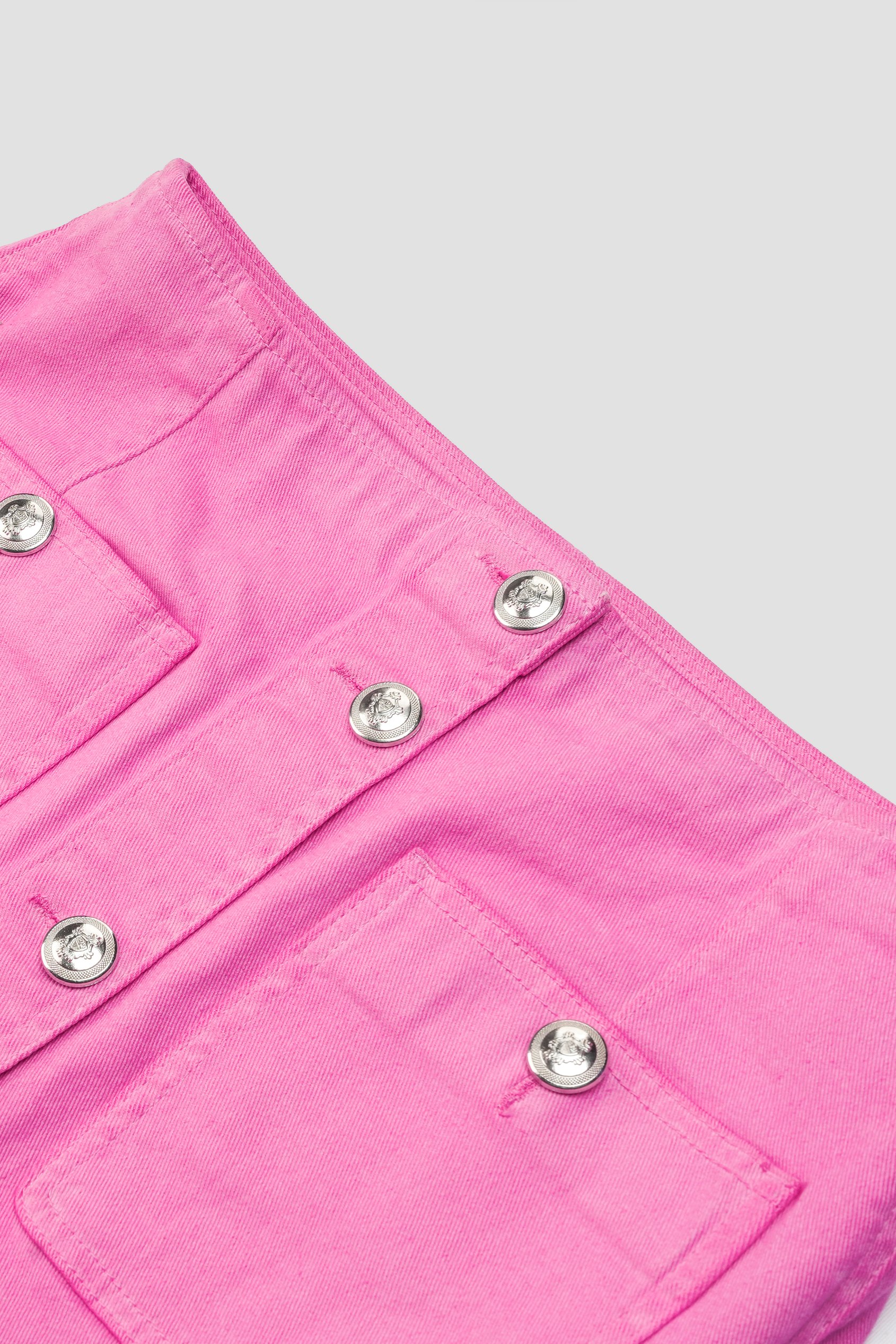 Coloured Denim Midi Skirt