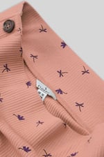 Side Button Split Ribbed Skirt