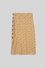 Side Button Split Ribbed Skirt