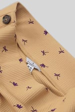 Side Button Split Ribbed Skirt