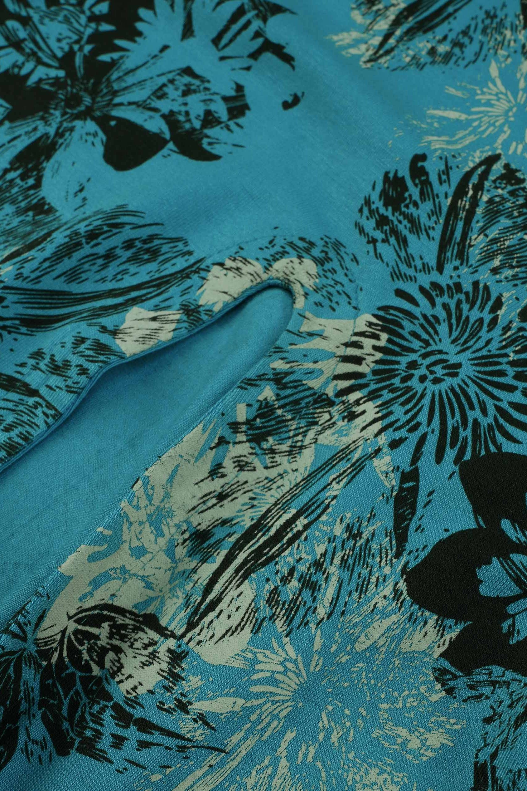 One Shoulder Floral Printed Maxi Dress