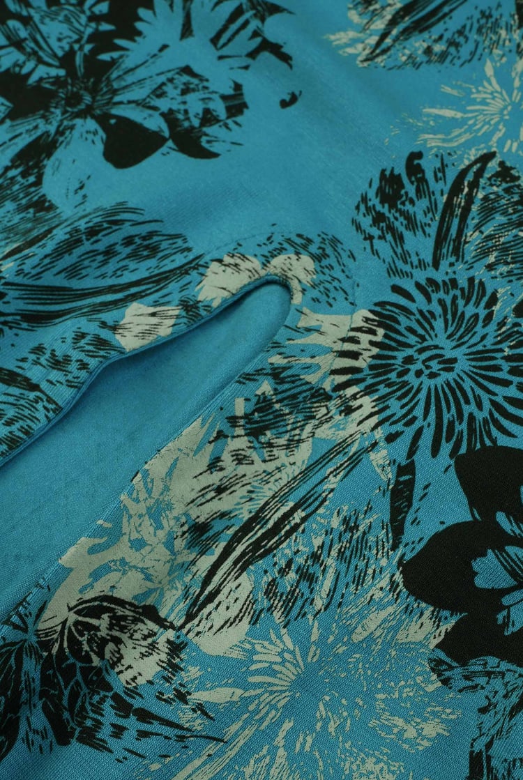 One Shoulder Floral Printed Maxi Dress