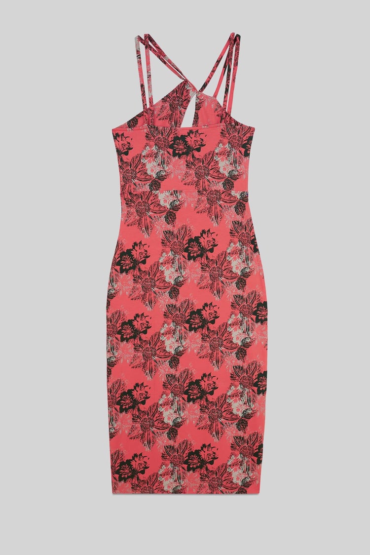 One Shoulder Floral Printed Maxi Dress