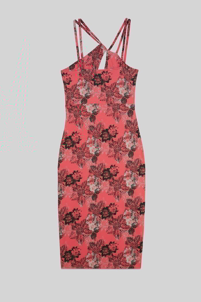 One Shoulder Floral Printed Maxi Dress