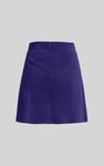 Button-Trimmed Pleated Mini Skirt