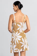 Pleated Details Double Strap Cami Dress