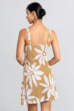 Pleated Details Double Strap Cami Dress