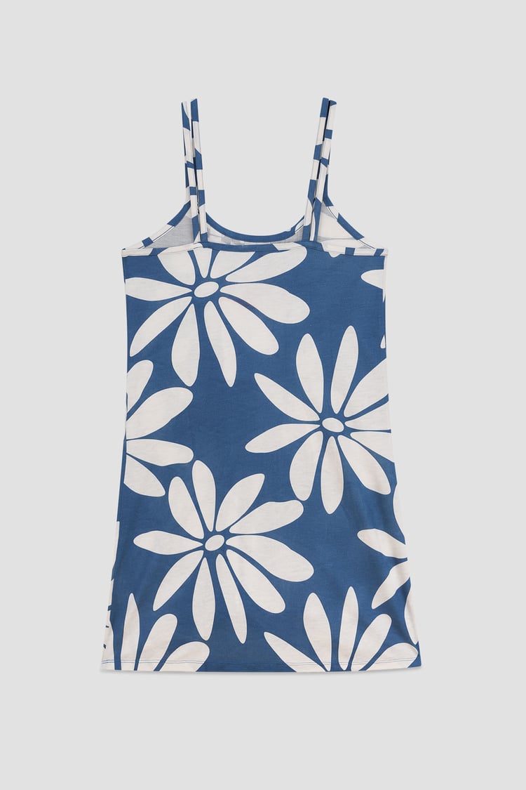 Pleated Details Double Strap Cami Dress