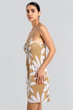 Pleated Details Double Strap Cami Dress