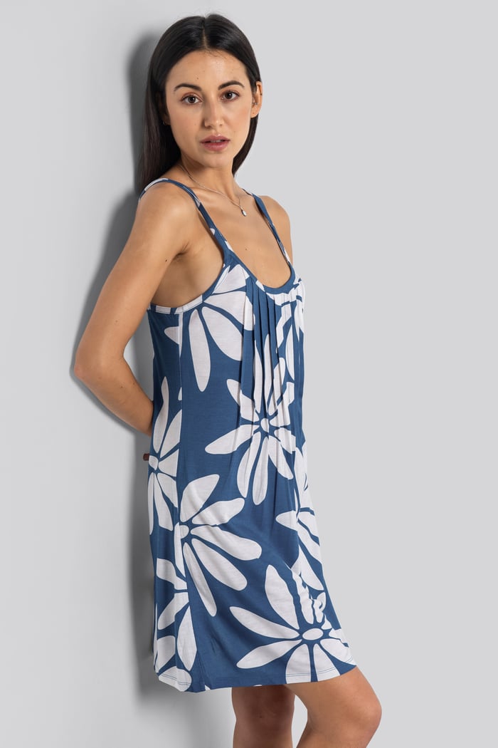 Pleated Details Double Strap Cami Dress