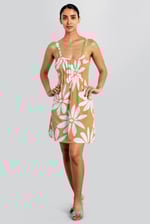 Pleated Details Double Strap Cami Dress