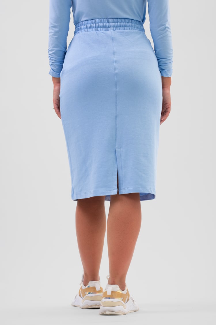 Split Back Terry Midi Skirt