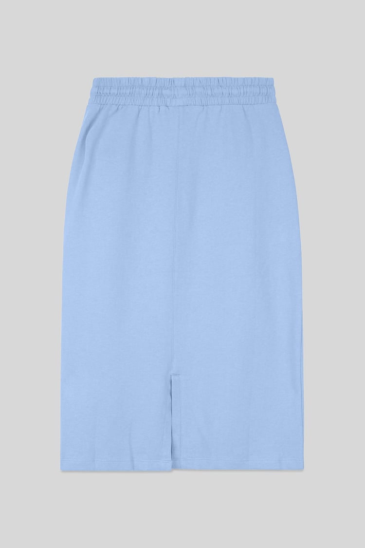 Split Back Terry Midi Skirt