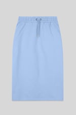 Split Back Terry Midi Skirt