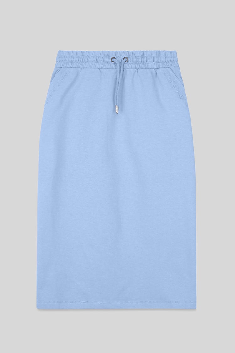 Split Back Terry Midi Skirt