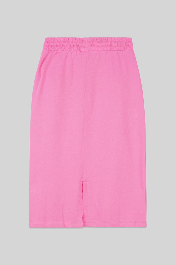 Split Back Terry Midi Skirt