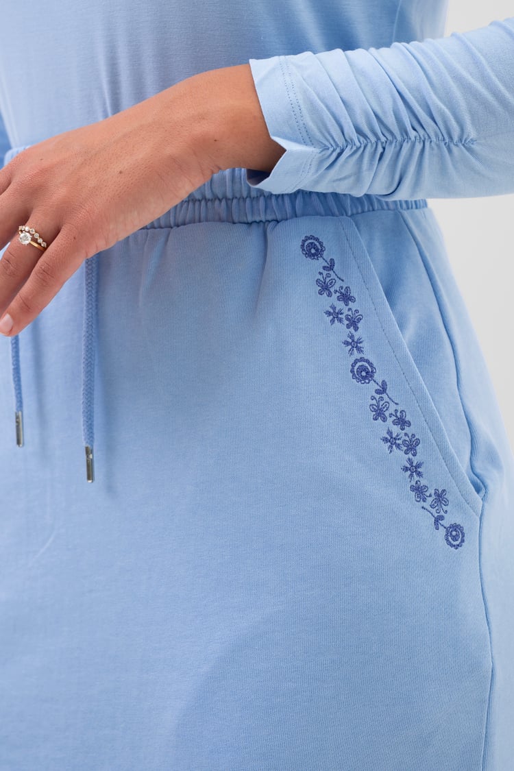 Split Back Terry Midi Skirt