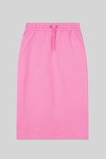 Split Back Terry Midi Skirt