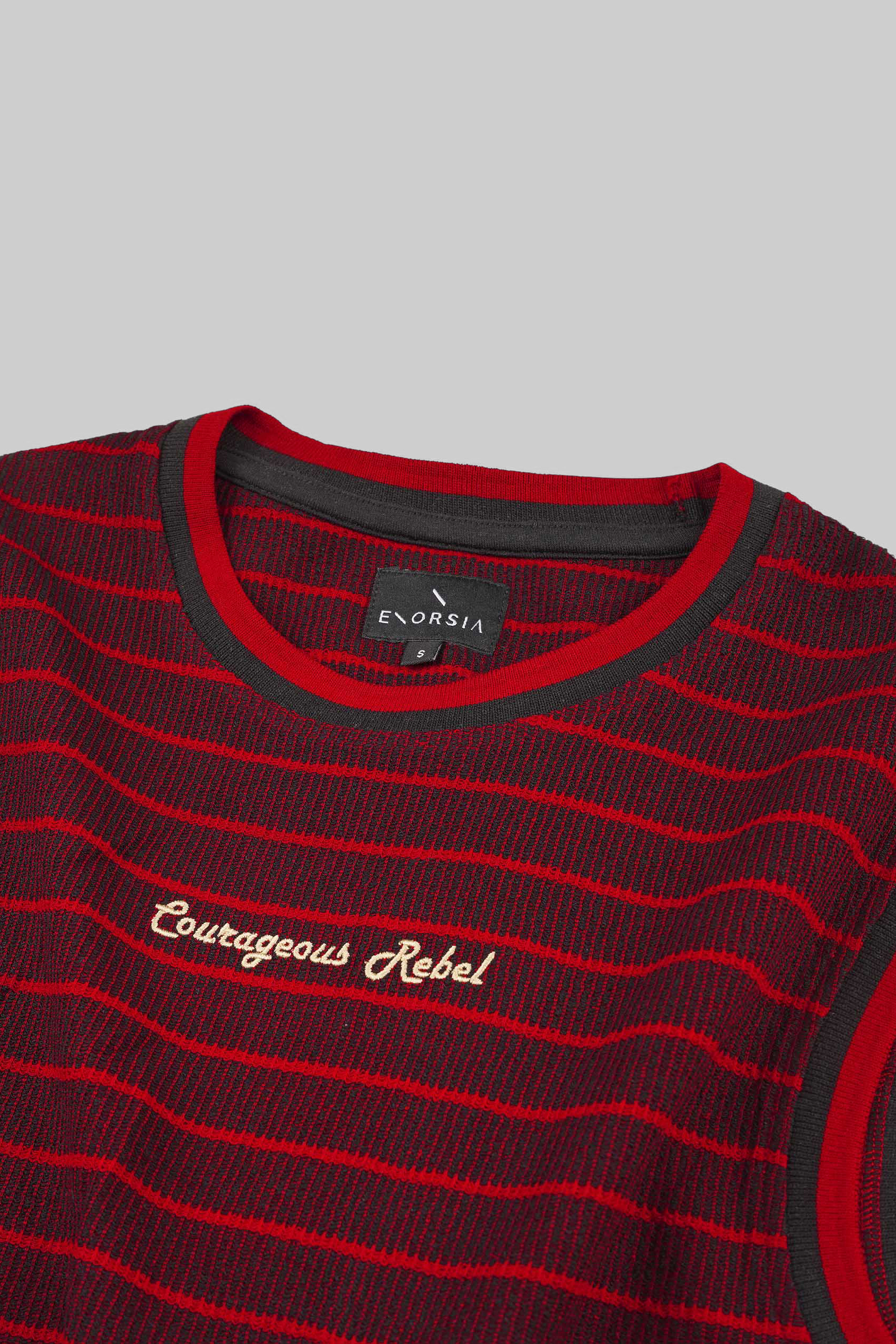 Stripe Design Rib Tank Top