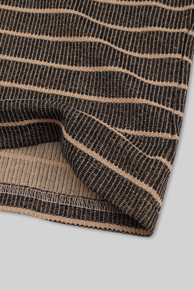 Stripe Design Rib Tank Top