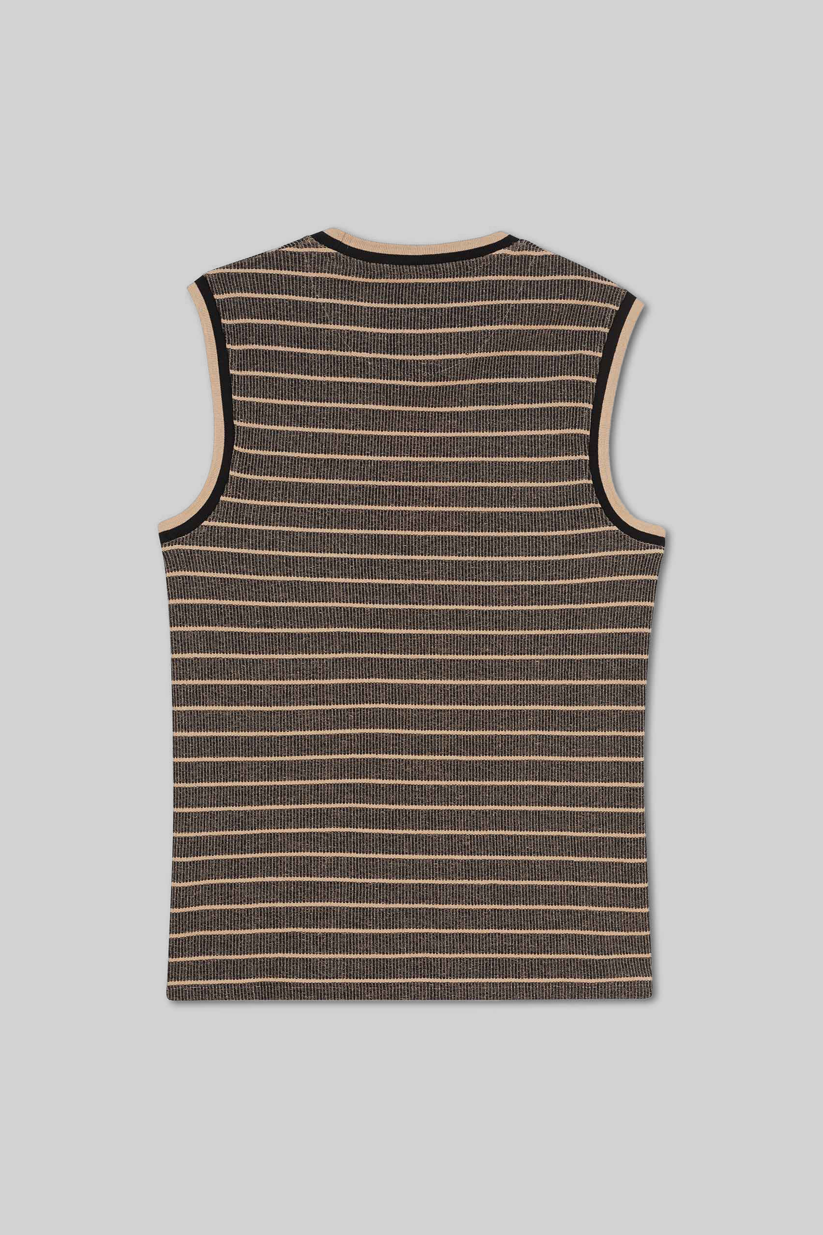 Stripe Design Rib Tank Top