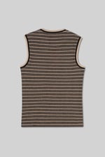 Stripe Design Rib Tank Top