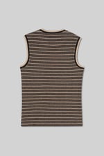 Stripe Design Rib Tank Top