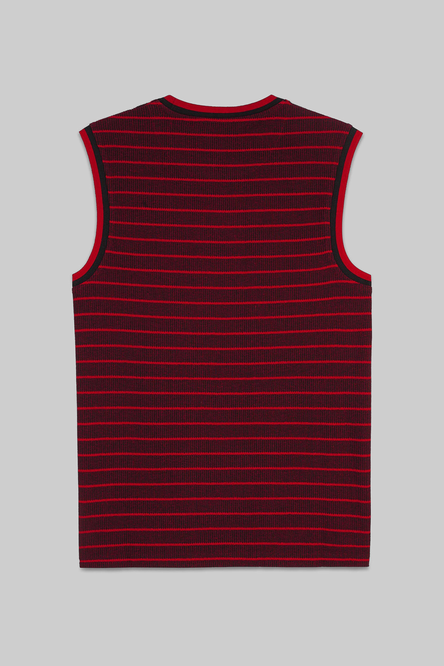 Stripe Design Rib Tank Top