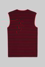 Stripe Design Rib Tank Top