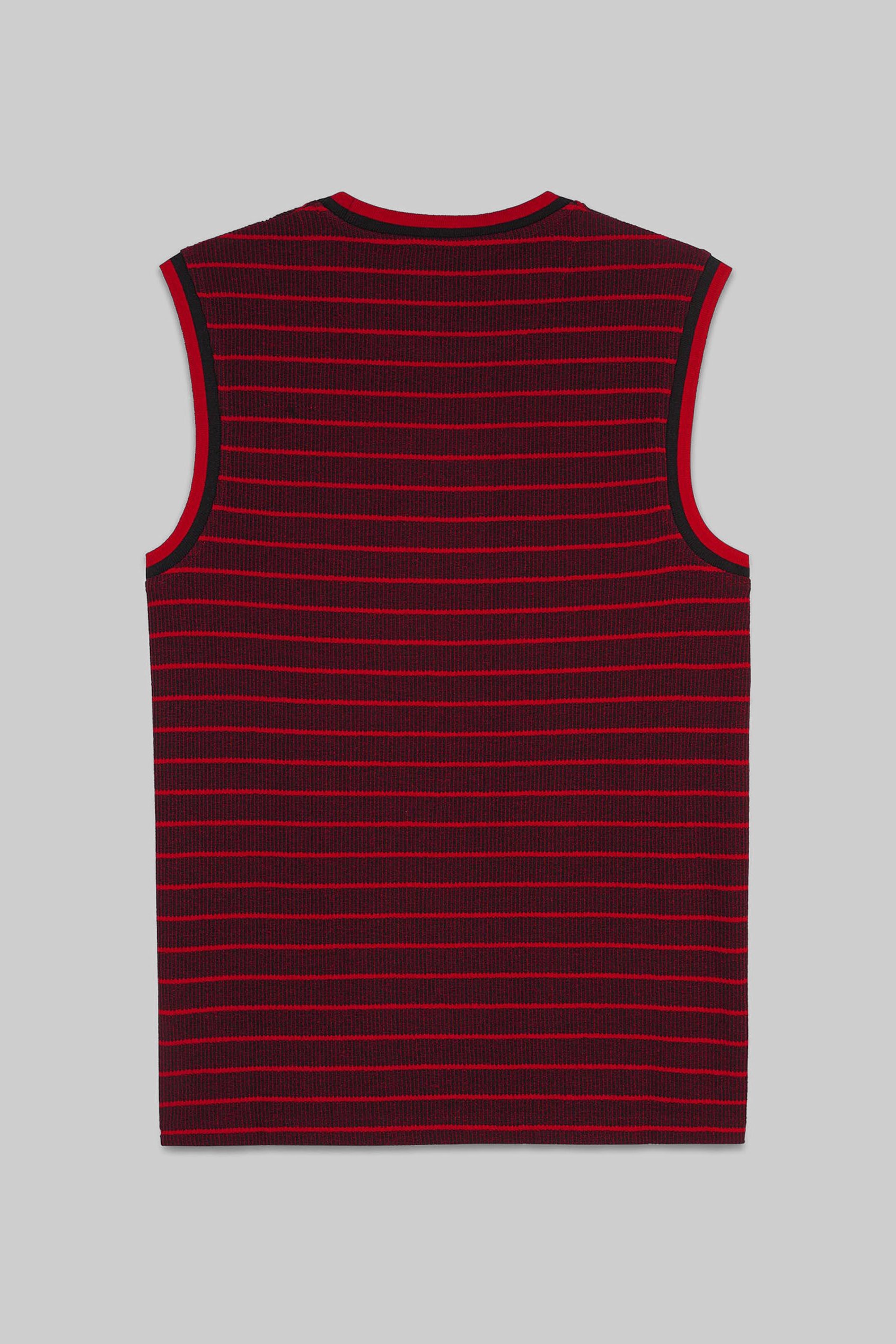 Stripe Design Rib Tank Top