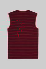 Stripe Design Rib Tank Top