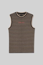 Stripe Design Rib Tank Top