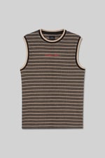 Stripe Design Rib Tank Top