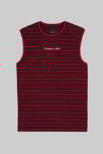 Stripe Design Rib Tank Top